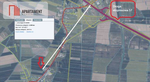 działka na sprzedaż 1360m2 działka Cedry Wielkie, Leśna