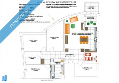 mieszkanie na sprzedaż 135m2 mieszkanie Warszawa, al. Stanów Zjednoczonych 72