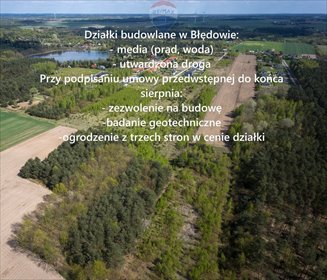 działka na sprzedaż 1000m2 działka Błędowo, Sielawy