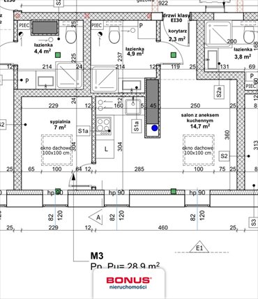 mieszkanie na sprzedaż 29m2 mieszkanie Szczecin, Śródmieście-Centrum, Bohaterów Getta Warszawskiego