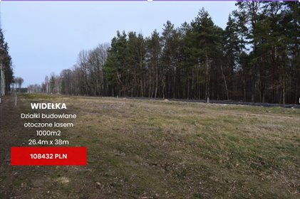działka na sprzedaż 1004m2 działka Widełka