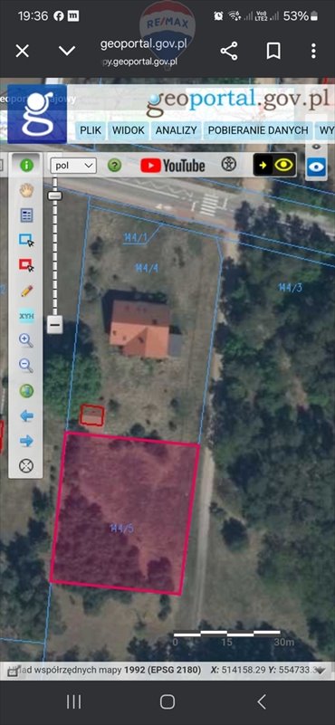 działka na sprzedaż 1594m2 działka Liszyno, Jagiellońska