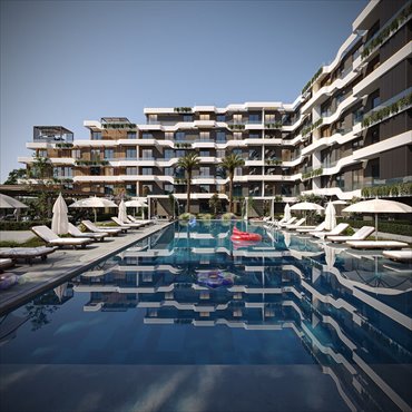 Nowoczesny apartament 56 m² z basenem i parkingiem mieszkanie Altıntaş, Altıntaş, Aksu, Antalya