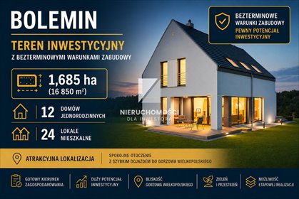 działka na sprzedaż 16850m2 działka Bolemin