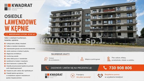Nowoczesne 2-pokojowe mieszkanie z balkonem, garażem i windą mieszkanie Kępno