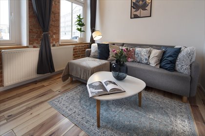 Stylowe 2-pokojowe mieszkanie z cegłą i loftowym klimatem mieszkanie Gdańsk, Kurza