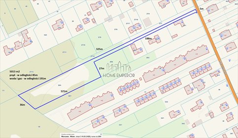 Działka pod zabudowę szeregową w Wawrze, 5013 m² działka Warszawa, Wawer, Ogórkowa