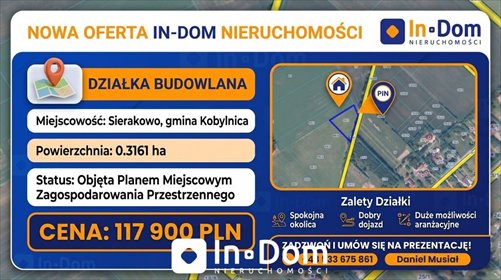 Działka 3161 m² pod zabudowę zagrodową - zapraszam działka Sierakowo Słupskie