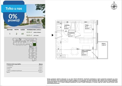 Przestronne 2-pokojowe mieszkanie 39,65 m² w Osielsku zapraszam mieszkanie Osielsko, Aleja Adama Mickiewicza