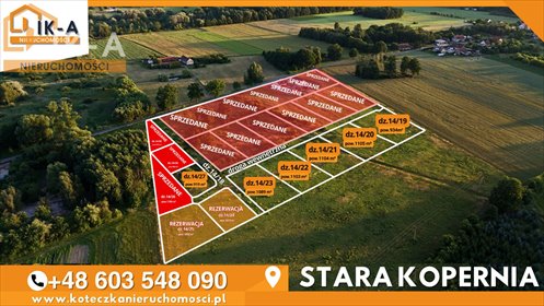 działka na sprzedaż 1000m2 działka Stara Kopernia, Stara Kopernia