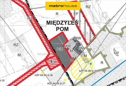 działka na sprzedaż 51621m2 działka Międzyleś