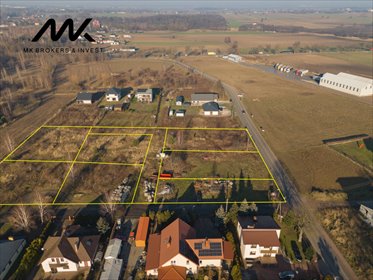 Sprzedam działkę 2347 m² w Bramkach z mediami i planem zagospodarowania działka Bramki, Malownicza