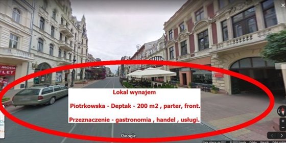 lokal użytkowy na wynajem 200m2 lokal użytkowy Łódź, Śródmieście, Deptak, Piotrkowska