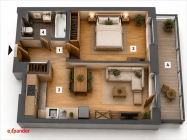 Mieszkanie 43 m² w Rzeszowie - nowoczesne osiedle Przybyszówka mieszkanie Rzeszów, Przybyszówka, Technologiczna