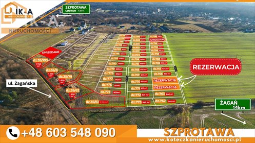 działka na sprzedaż 1500m2 działka żagański, Żagańska