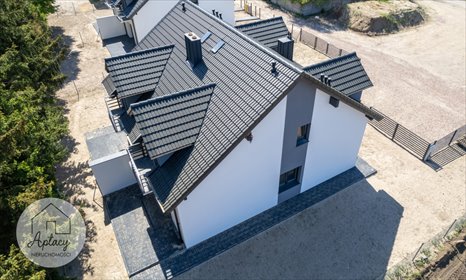 Nowoczesny bliźniak z ogrzewaniem podłogowym (Komorniki) dom Komorniki