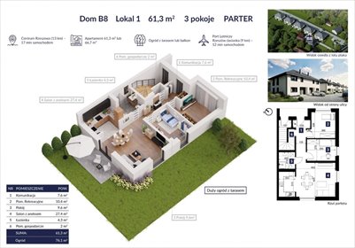 mieszkanie na sprzedaż 61m2 mieszkanie Głogów Małopolski