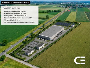Działka inwestycyjna 2,06 ha w strefie usługowo-produkcyjnej działka Nowosiedlice