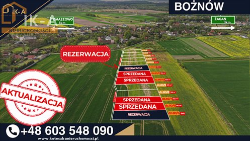 Do sprzedania działki pod zabudowę z infrastrukturą i widokiem działka Bożnów, Bożnów