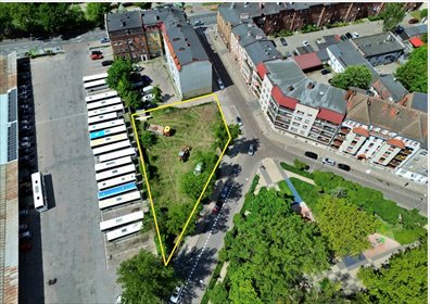 działka na sprzedaż 1323m2 działka Słupsk, Śródmieście, Żeromskiego