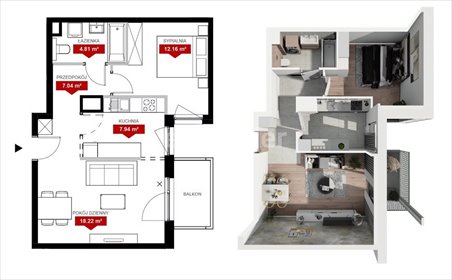 mieszkanie na sprzedaż 50m2 mieszkanie Poznań, Jeżyce, Klemensa Janickiego