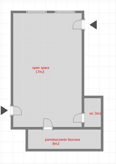 Lokal biurowy 28m² z aneksem i monitoringiem lokal użytkowy Rzeszów, Strażacka