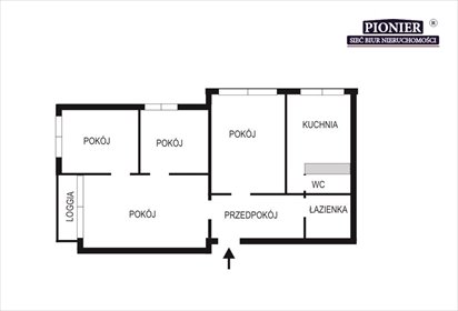 Gliwice, 4 pokoje, potencjał aranżacyjny, loggia mieszkanie Gliwice, Wojska Polskiego