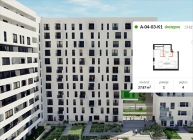 Nowoczesne 27,87 m² z ogrodem i miejscem w garażu mieszkanie Wrocław, Fabryczna, Żerniki