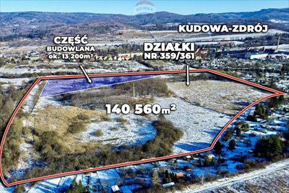 działka na sprzedaż 140560m2 działka Kudowa-Zdrój, Brzozowie