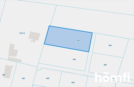 Działka budowlana w Ryczówku pod dom, 804 m², cicha okolica działka Ryczówek, Laski