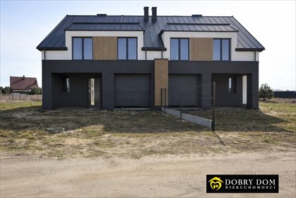 Nowoczesny dom bliźniak 127 m² z dużymi przeszkleniami dom Kuriany