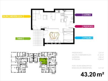 mieszkanie na sprzedaż 43m2 mieszkanie Siewierz, Jeziorna