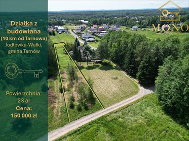 Działka budowlana 23 ar w spokojnej okolicy Jodłówki-Wałki działka Jodłówka-Wałki