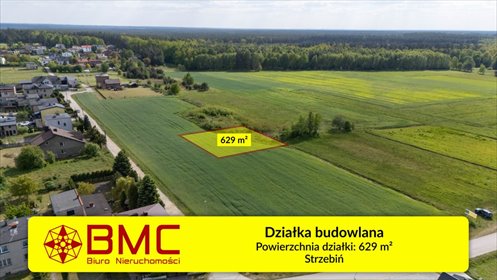 działka na sprzedaż 629m2 działka Strzebiń, Kościuszki
