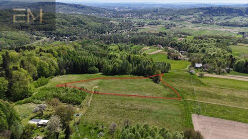 Urokliwa działka 0,7ha z wodą i widokami działka Lutcza