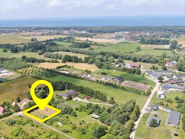 Działka 1024 m² pod dom lub inwestycję nad morzem. działka Rusinowo, Różana