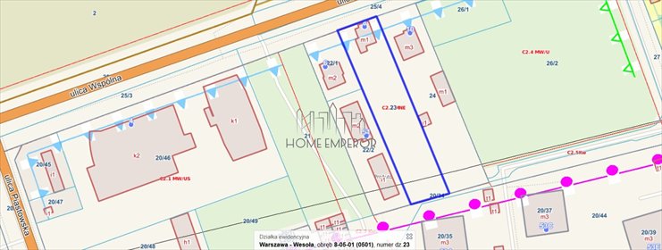działka na sprzedaż 1414m2 działka Warszawa, Wesoła, Wesoła, Wspólna