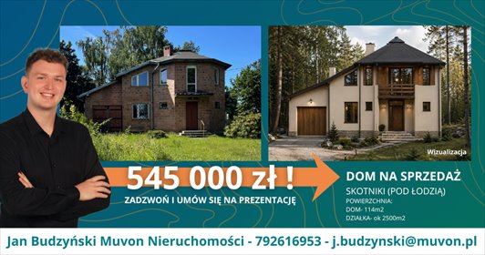 Twój azyl pod Łodzią czeka na Ciebie! dom Skotniki, Zgierska