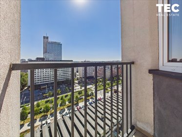 Widok z 13. piętra! 38m2 w centrum Katowic z balkonem mieszkanie Katowice, Śródmieście, Aleja Wojciecha Korfantego