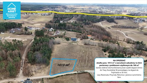 działka na sprzedaż 1013m2 działka Grabowiec, Dolna