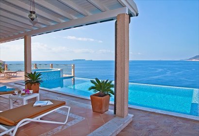 Luksusowa willa z widokiem na morze i trzema apartamentami dom Andifli, Andifli, Kaş, Antalya