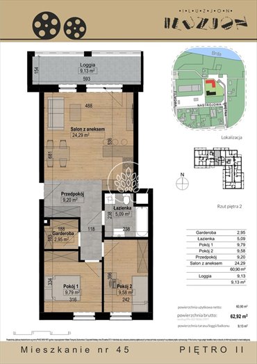 mieszkanie na sprzedaż 63m2 mieszkanie Bydgoszcz, Bartodzieje Małe, Nastrojowa