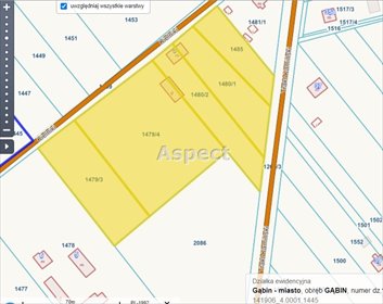 działka na sprzedaż 15164m2 działka Gąbin