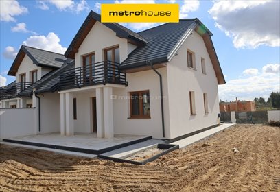 Połowa bliźniaka z garażem, stan surowy otwarty dom Mława, Rachockiego