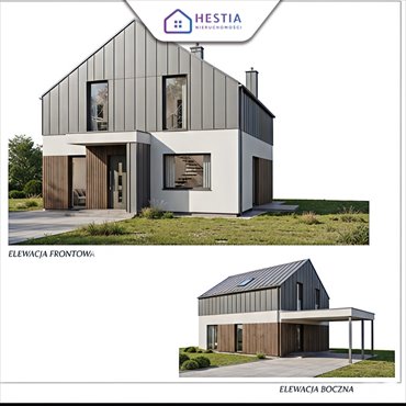 Nowoczesny dom 114 m² w Szczecinie - taras, ogród, gabinet dom Szczecin, Bezrzecze
