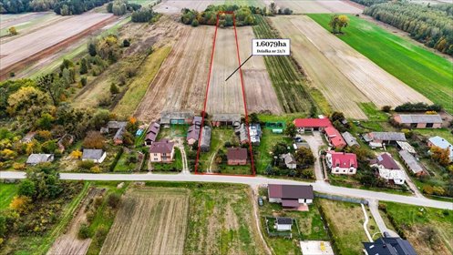 Działka 16 100 m² z domem i budynkami gospodarczymi działka Huta