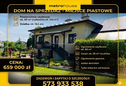 Dom z garażem i ogrodem w Miejscu Piastowym dom Miejsce Piastowe, Krośnieńska