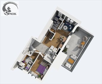 mieszkanie na sprzedaż 64m2 mieszkanie Kraków, Podgórze Duchackie, Złocień