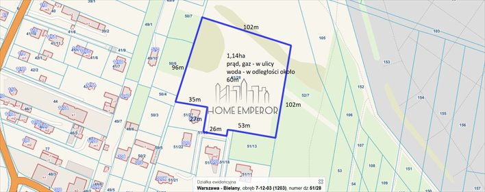 działka na sprzedaż 11418m2 działka Warszawa, Bielany, Wólka Węglowa, Wólczyńska