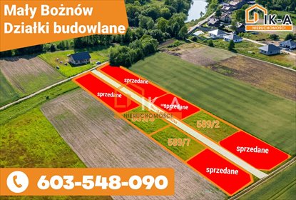 działka na sprzedaż 819m2 działka Bożnów, Bożnów